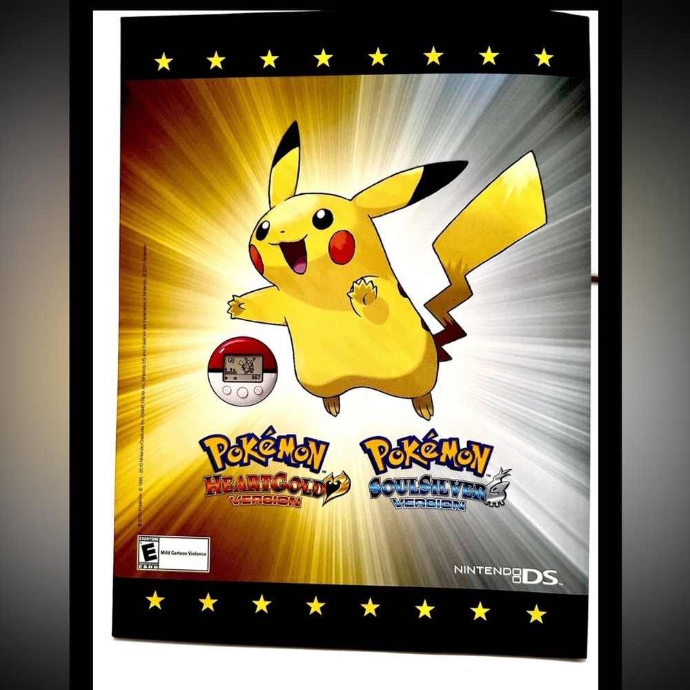 NEW LOT OF 2 Nintendo DS™ Pokemon HeartGold Soul Silver Folder School Binder